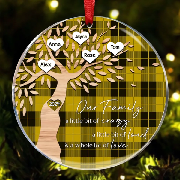 Family - Our Family A Little Bit Of Crary A Little Bit Of Loud & A Whole Lot Of Love - Personalized Ornament Cheap