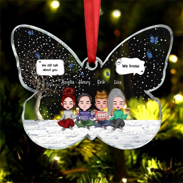 Family - We Miss You  - Personalized Butterfly Acrylic Ornament (NM) For Discount - Image 2