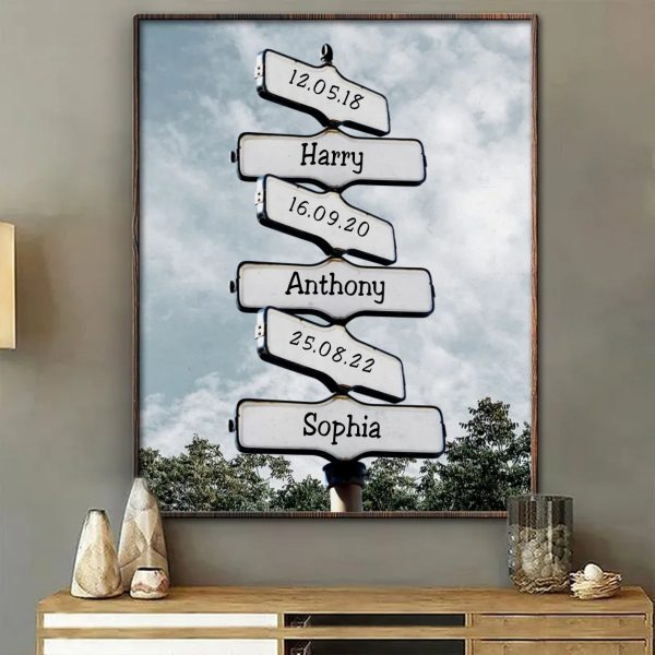 Home Decor - Where Love Never Ends - Family Personalized Custom Vertical Poster - Personalized Poster Online Sale - Image 3