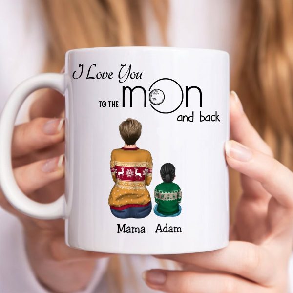 Mother - I Love You To The Moon And Back - Personalized Mug (M8) Online now - Image 2