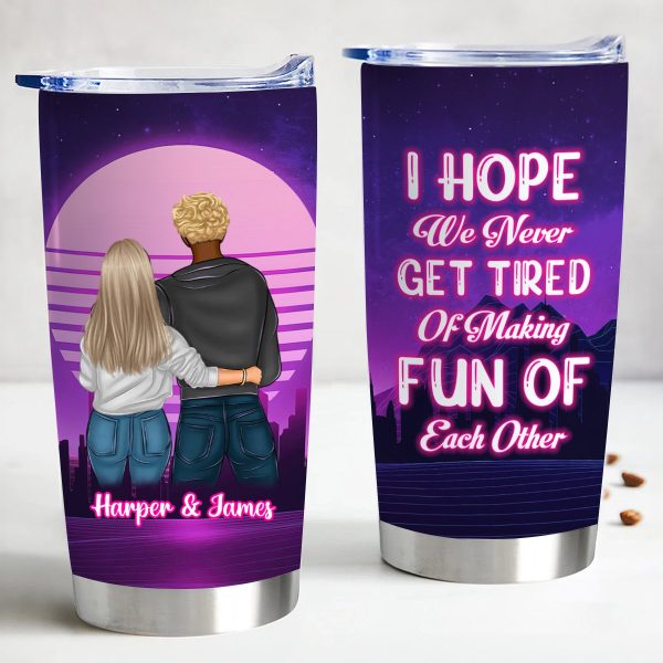 Couple - Never Get Tired Of Making Fun Of Each Other - Personalized Tumbler For Cheap - Image 3