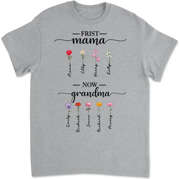 Mother - First Mom Now Grandma - Personalized T-shirt Discount - Image 2
