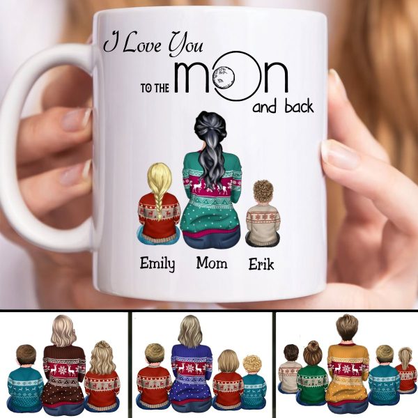 Mother - I Love You To The Moon And Back - Personalized Mug (M8) Online now
