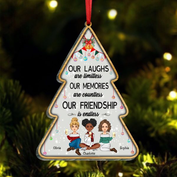 Besties - Our Laughs Are Limitless Our Memories Are Countless Our Friendship Is Endless - Personalized Acrylic Ornament Discount - Image 2