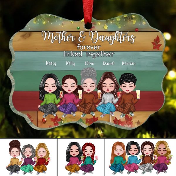 Family - Mother & Daughters Forever Linked Together - Personalized Ornament TC Supply