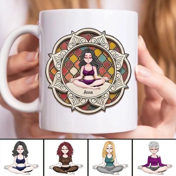 Yoga Lovers - Yoga Mandala - Personalized Mug For Sale