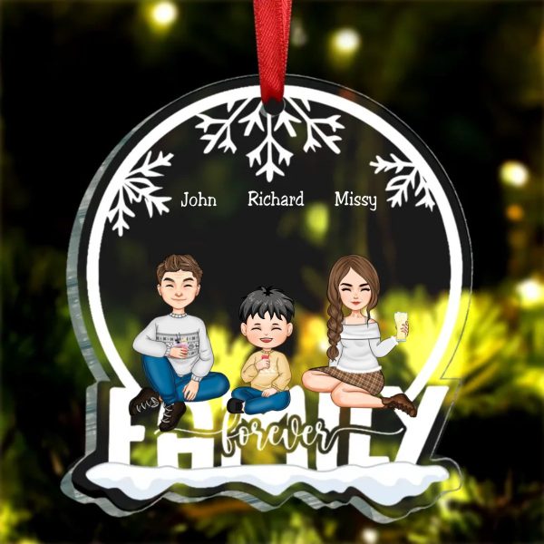 Family - We Are Family Forever - Personalized Christmas Transparent Ornament TC For Sale - Image 3