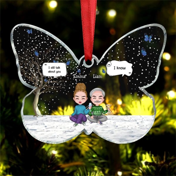 Family - We Miss You  - Personalized Butterfly Acrylic Ornament (NM) For Discount - Image 3