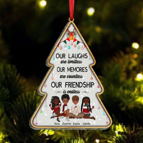 Besties - Our Laughs Are Limitless Our Memories Are Countless Our Friendship Is Endless - Personalized Acrylic Ornament Discount - Image 3