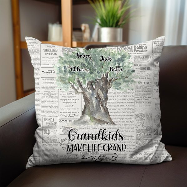 Grandkids - Grandkids Make Life Grand - Personalized Pillow Online Hot Sale - Image 2