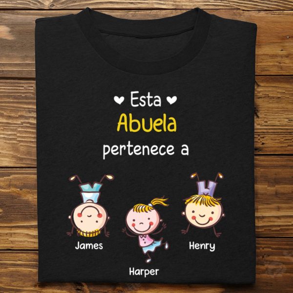 Family - Abuelo Spanish Grandpa Belongs - Personalized Unisex T-Shirt Cheap