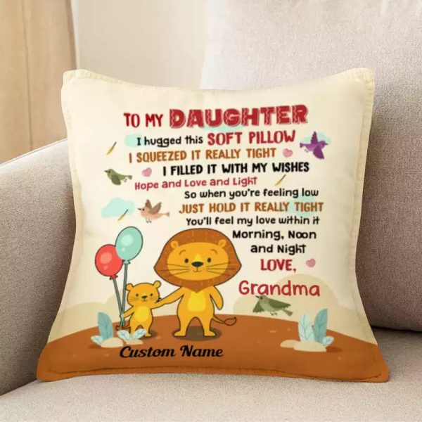 Family - Daughter Lion Personalized Pillow Supply - Image 2