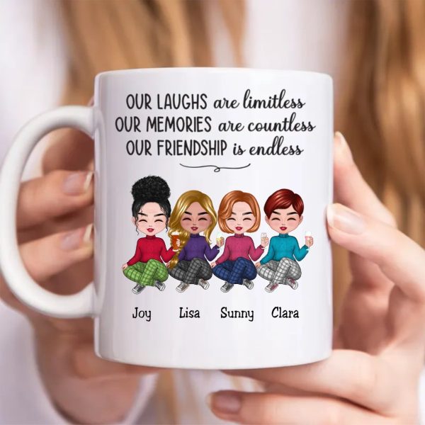 Our Laughs Are Limitless Our Memories Are Countless Our Friendship Is Endless - Personalized Mug (LH) Online now - Image 3