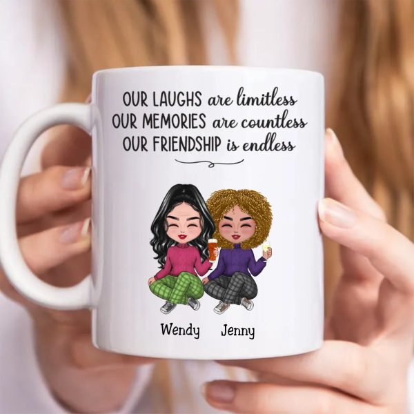Our Laughs Are Limitless Our Memories Are Countless Our Friendship Is Endless - Personalized Mug (LH) Online now - Image 2