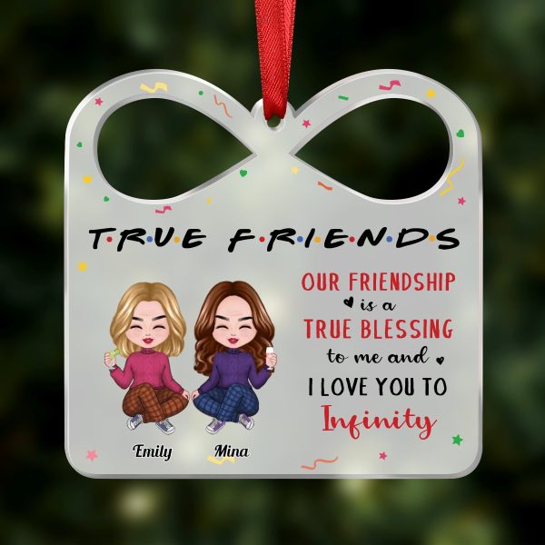Besties - True Friend, I Love You To Infinity - Personalized Transparent Ornament (Ver 2) Discount - Image 2