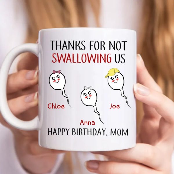 Mother - Thanks For Not Swallowing Us - Personalized Mug For Sale - Image 2