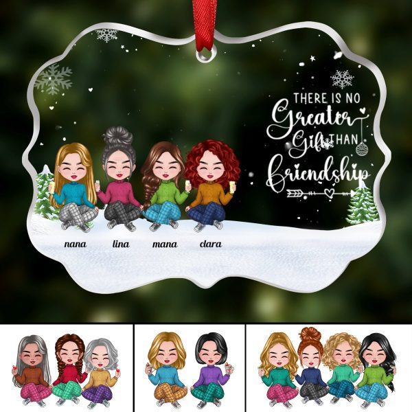 Friends - There Is No Greater Gift Than Friendship - Personalized Transparent Ornament Discount
