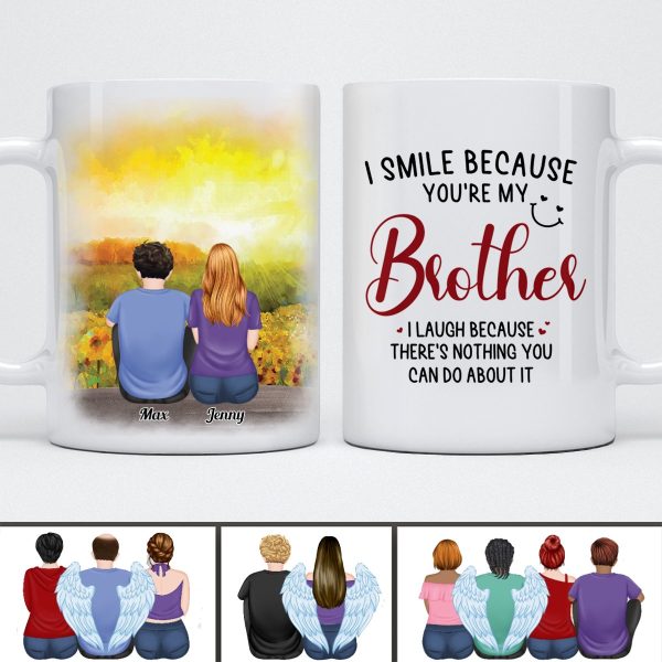 Family - I Smile Because You re My Brother - Personalized Mug Cheap - Image 2
