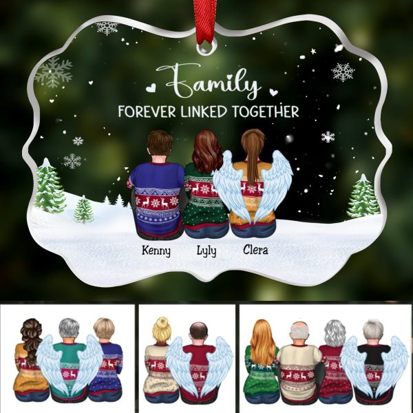 Family - ... Forever Linked Together - Personalized Transparent Ornament Discount