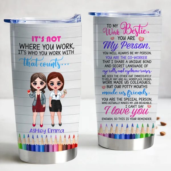 Besties - You re My Person - Personalized Tumbler - Birthday Gift For Besties, BFF, Sisters, Sistas, Co-workers For Sale - Image 3