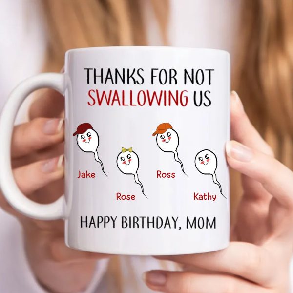 Mother - Thanks For Not Swallowing Us - Personalized Mug For Sale - Image 3
